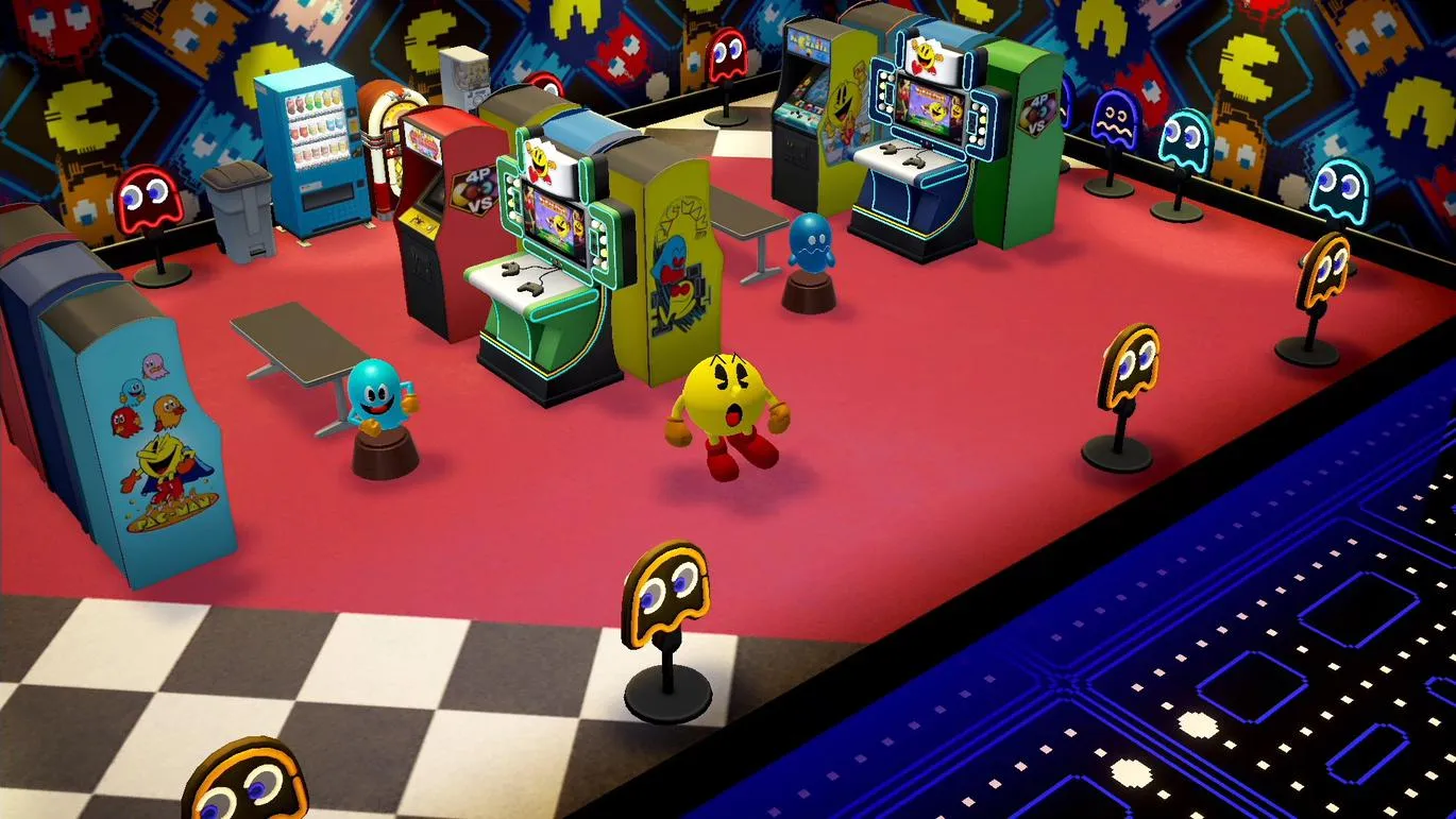 Captura Pac Man Museum – Sala De Juegos Con Figuras Y Ambientacion Retro