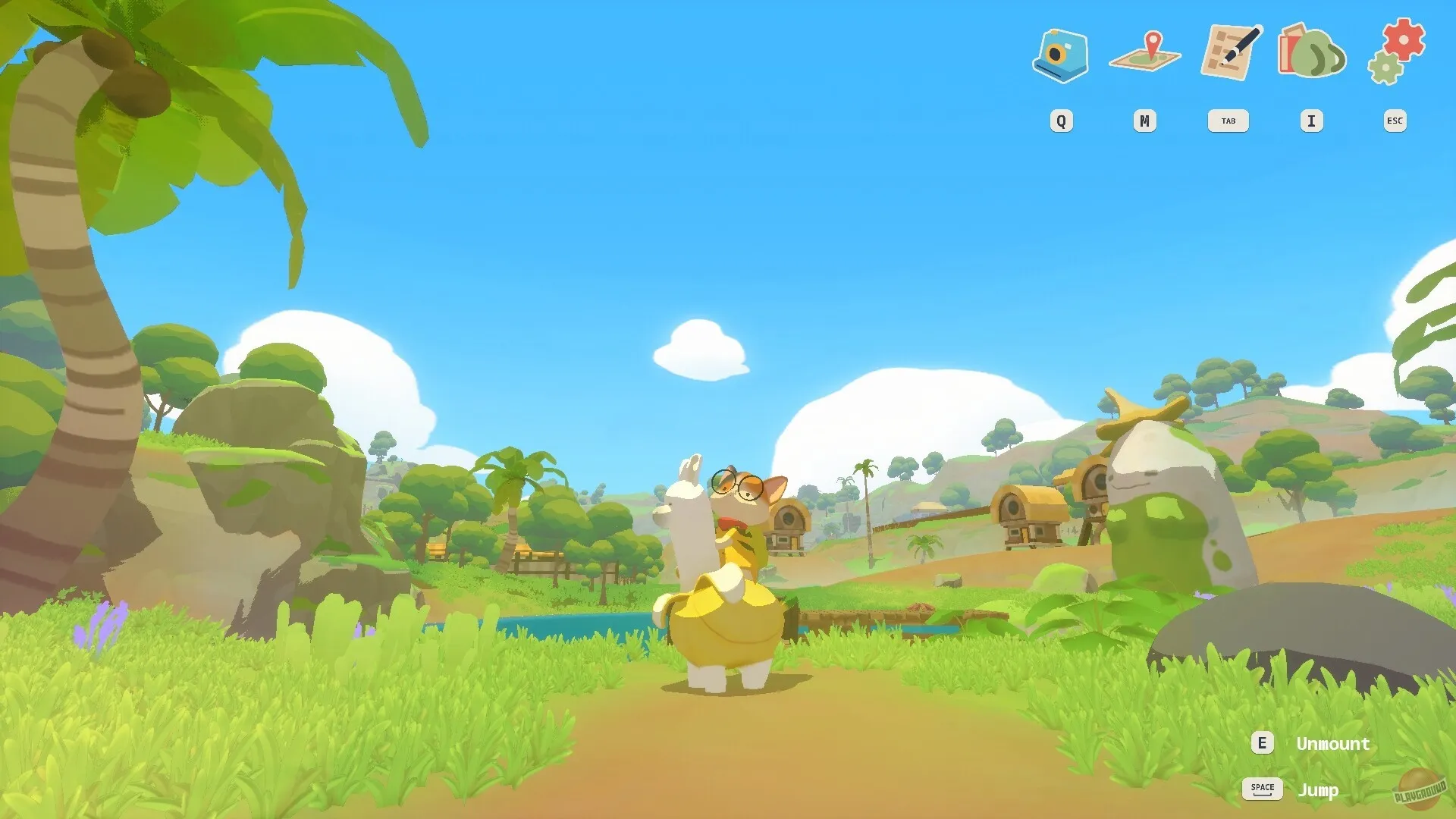 Captura Petit Island – Personaje Caminando Entre Arboles Y Vegetacion Brillante