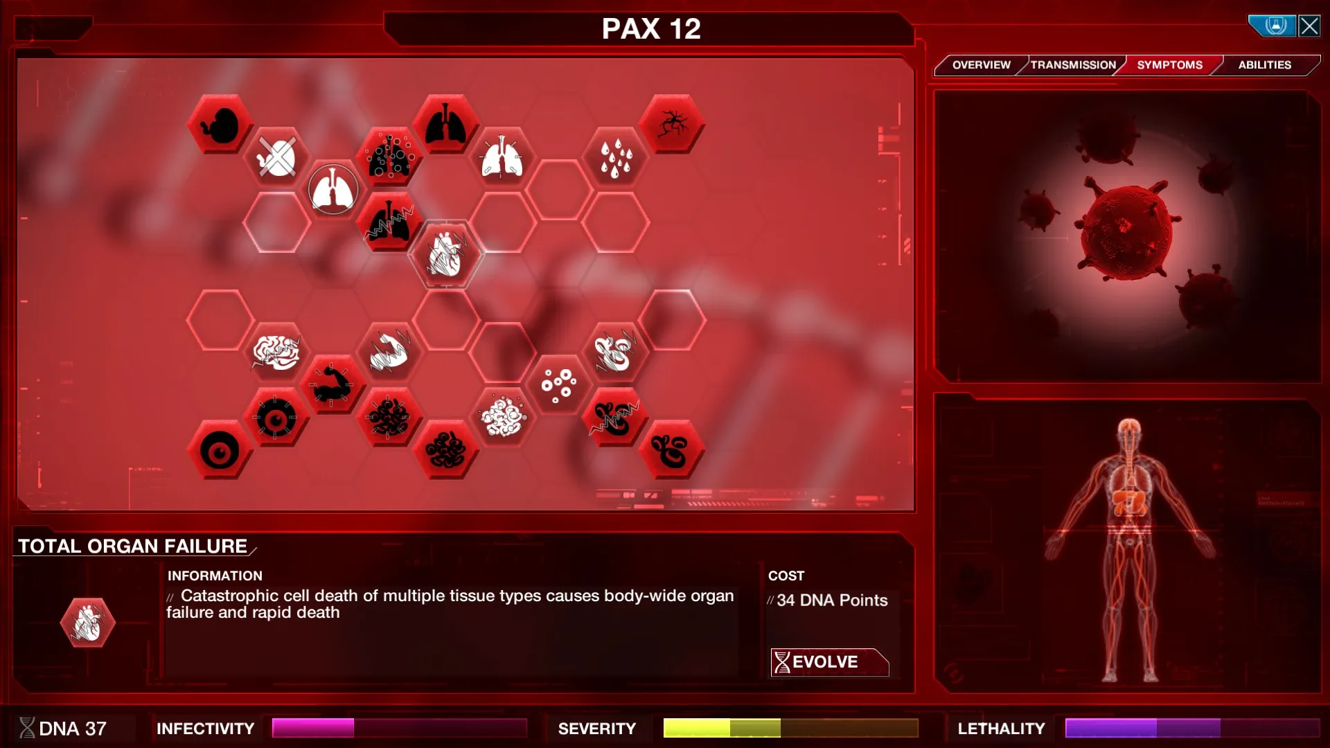 Captura Plague Inc Evolved – Vista Tactica Del Virus Con Habilidades Activas