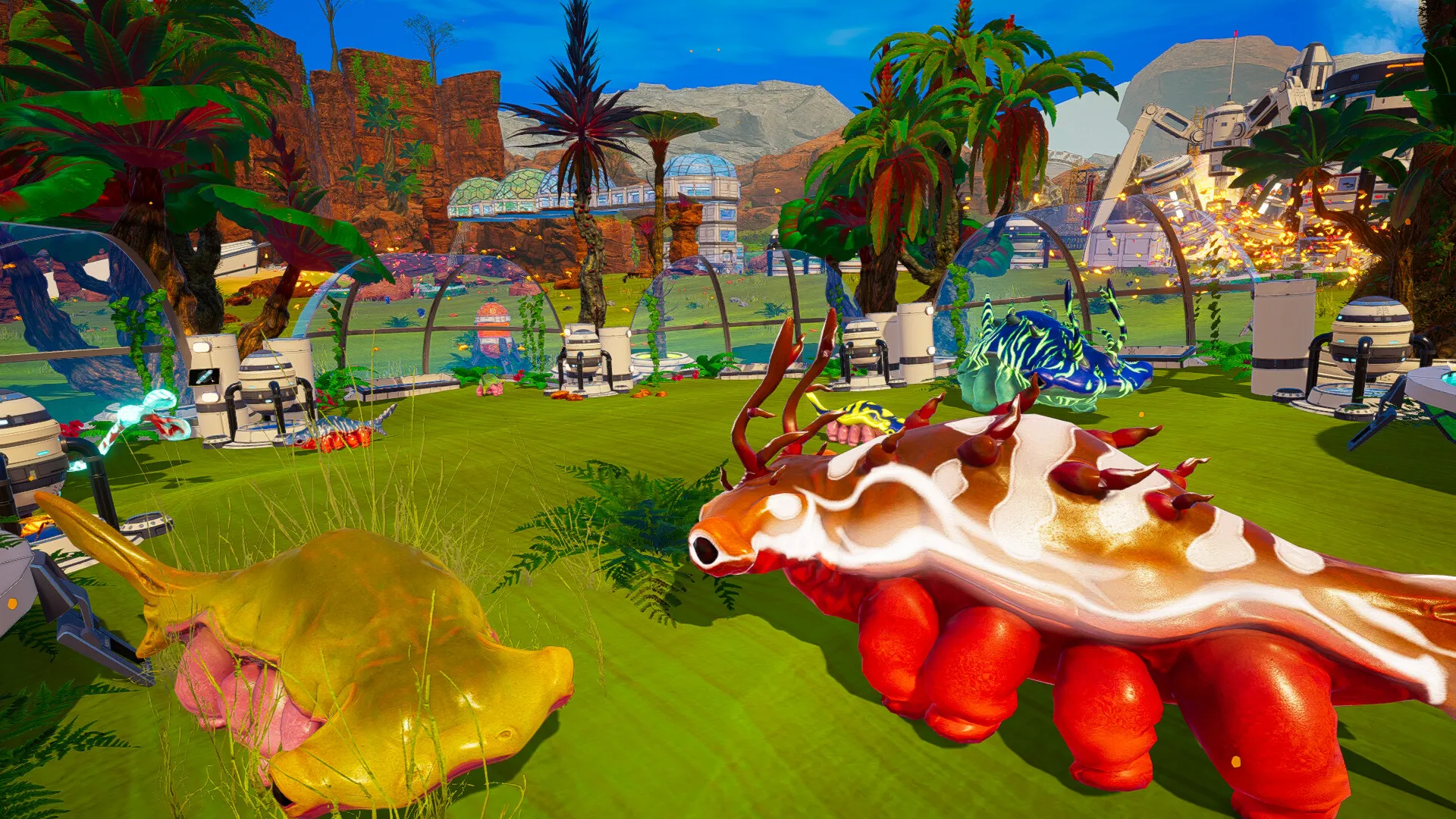 Captura Planet Crafter Vegetacion Colorida Y Objetos Gigantes En Un Entorno Terraformado