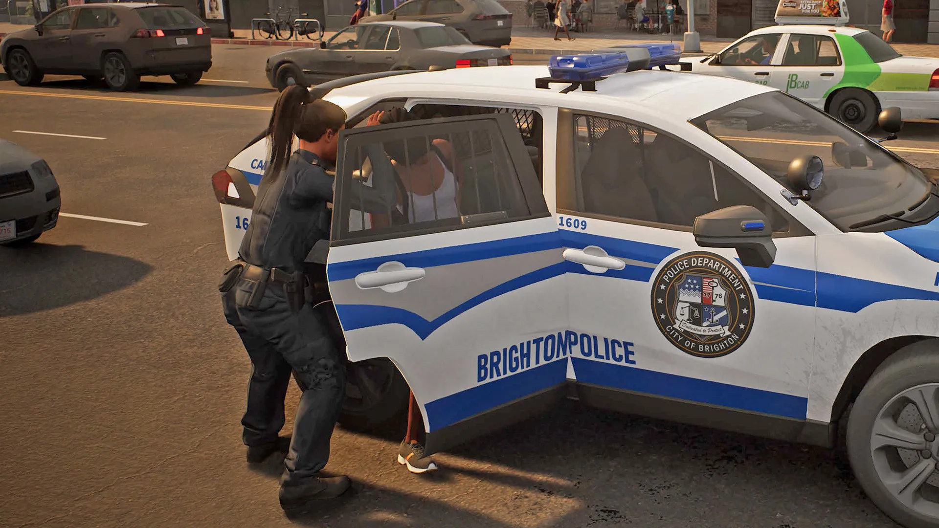Captura Police Simulator Patrol Officers – Detencion De Un Conductor En Medio Del Trafico
