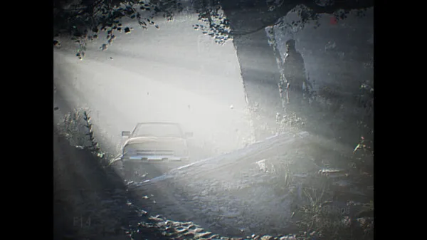 Captura REC Desolation – Vehiculo Abandonado Bajo Arboles Iluminados Por Luz Blanca