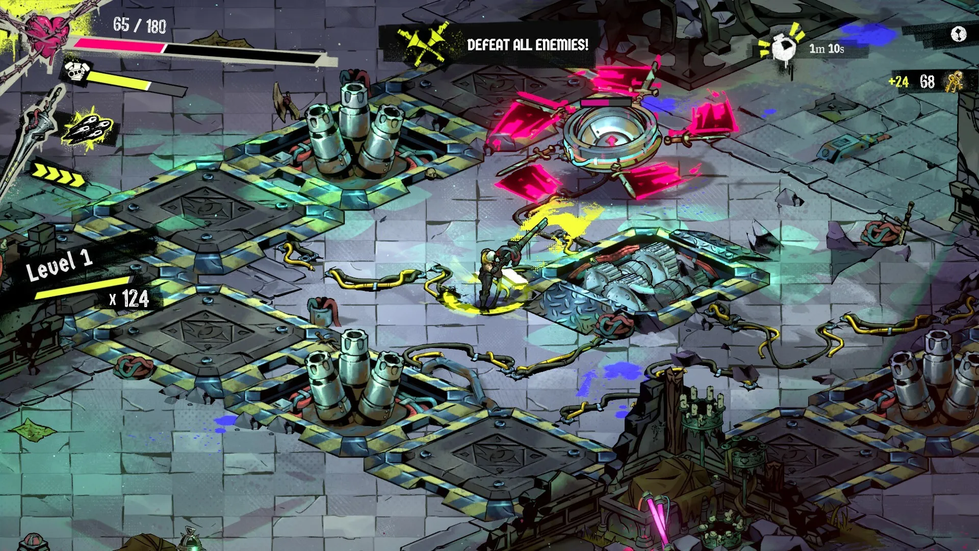 Captura Reign Breaker – Enfrentamiento En Tablero Futurista Con Enemigos Marcados En Rosa