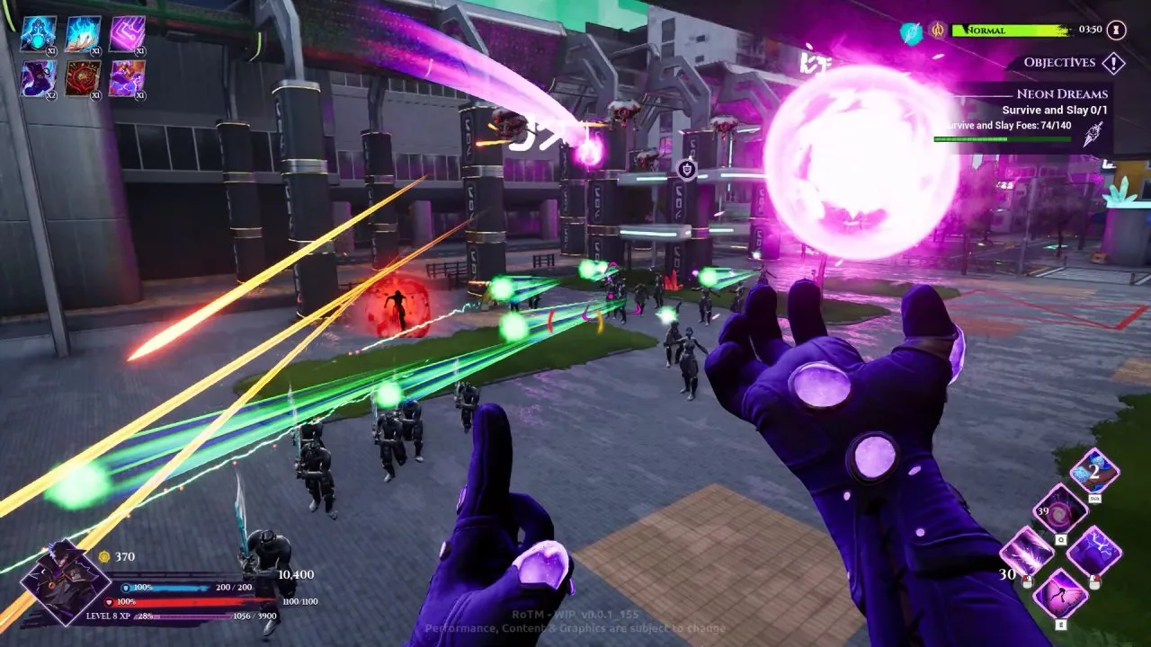 Captura Revenge Of The Mage – Hechizo En Pleno Combate Con Enemigos Y Efectos Visuales