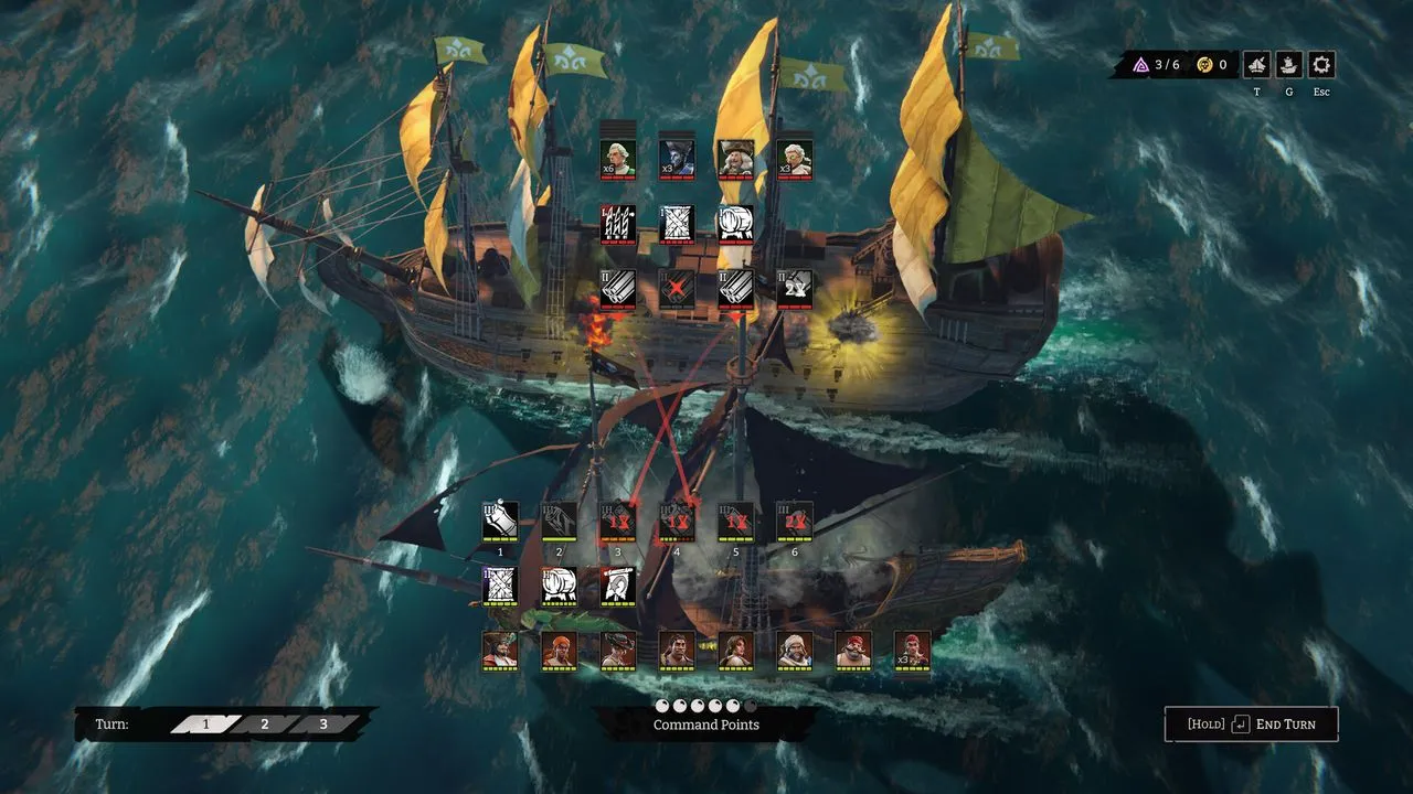 Captura Rogue Waters Barco Pirata Con Velas Amarillas En Pleno Combate Naval