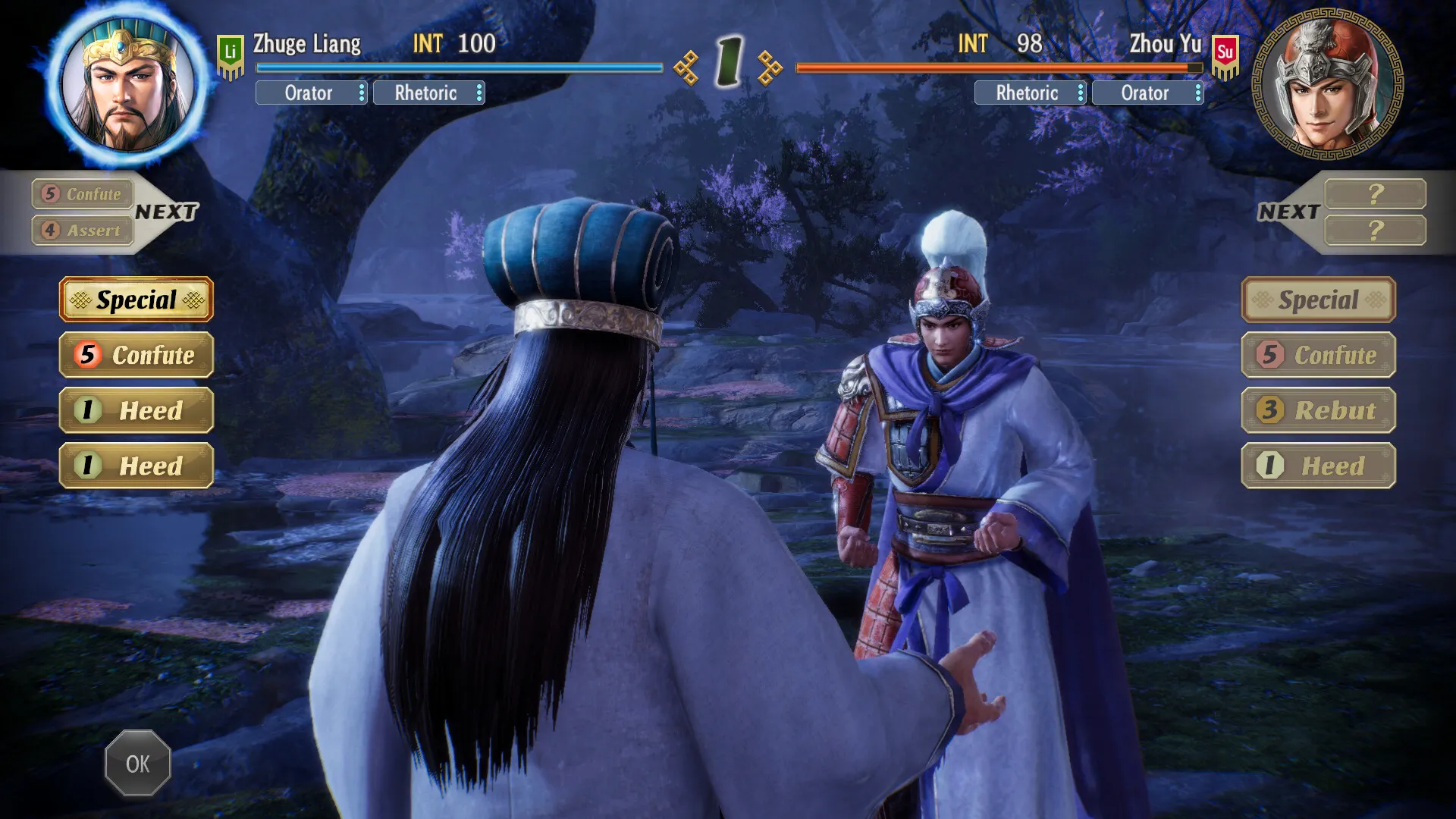 Captura Romance Of The Three Kingdoms 8 Remake – Dialogo Entre Generales Con Trajes Tradicionales