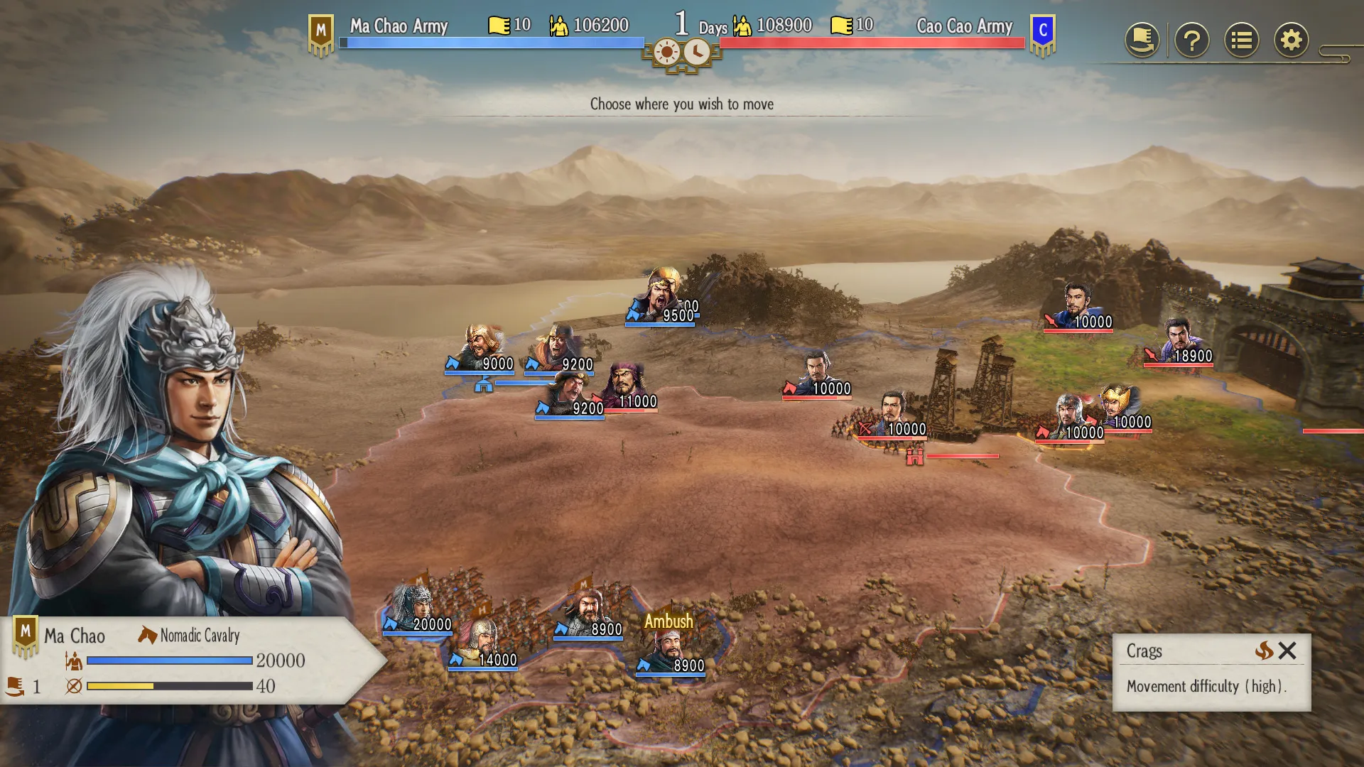 Captura Romance Of The Three Kingdoms 8 Remake – Personaje Junto A Un Tablero De Guerra Con Fichas