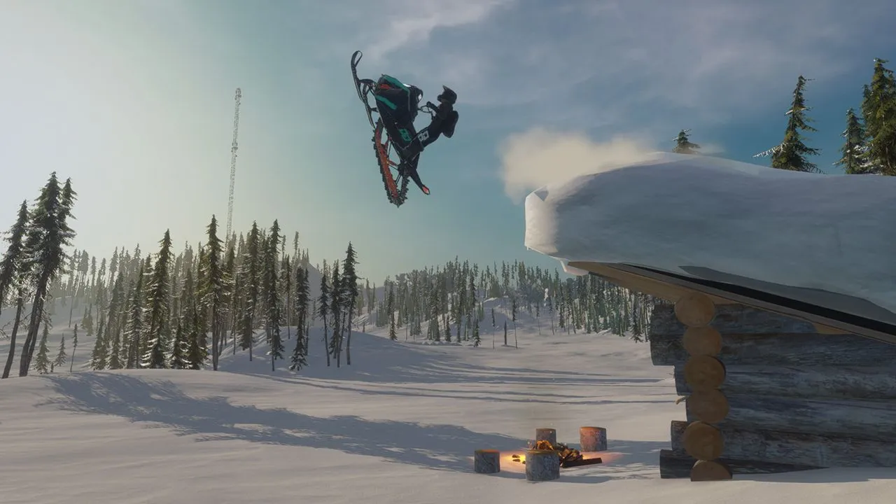 Captura Sledders Salto Acrobatico Sobre Plataforma De Madera