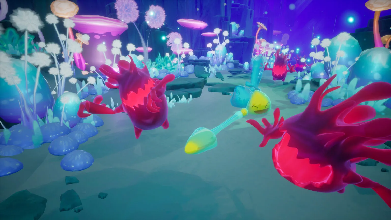 Captura Slime Heroes – Combate Entre Criaturas Gelatinosas En Un Mundo Brillante Y Psicodelico