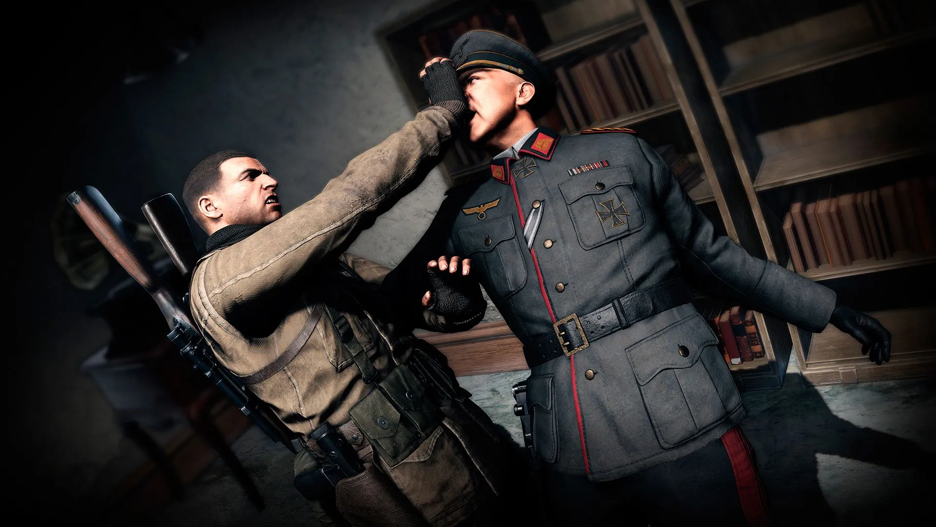 Captura Sniper Elite 4 Combate Cuerpo A Cuerpo En Interior Con Soldados Nazis