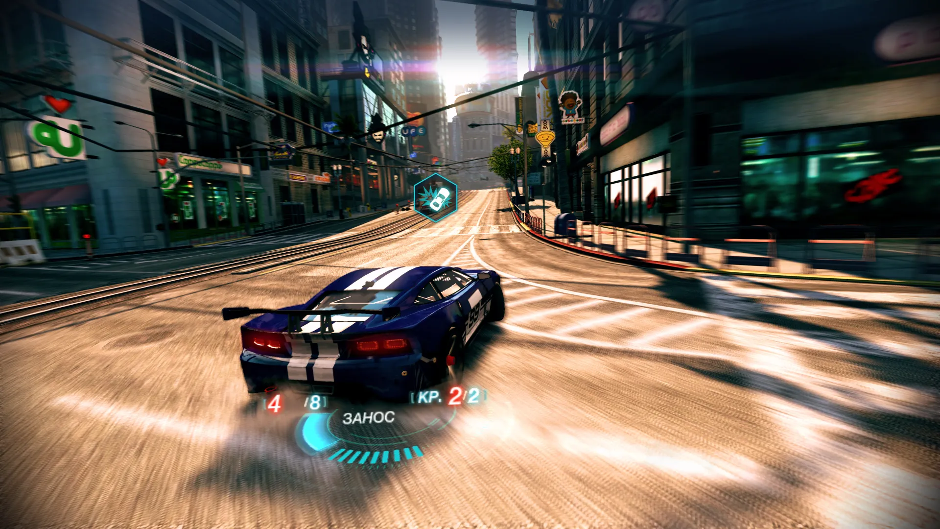 Captura SplitSecond Velocity – Escena Urbana Borrosa Con Coche A Toda Velocidad