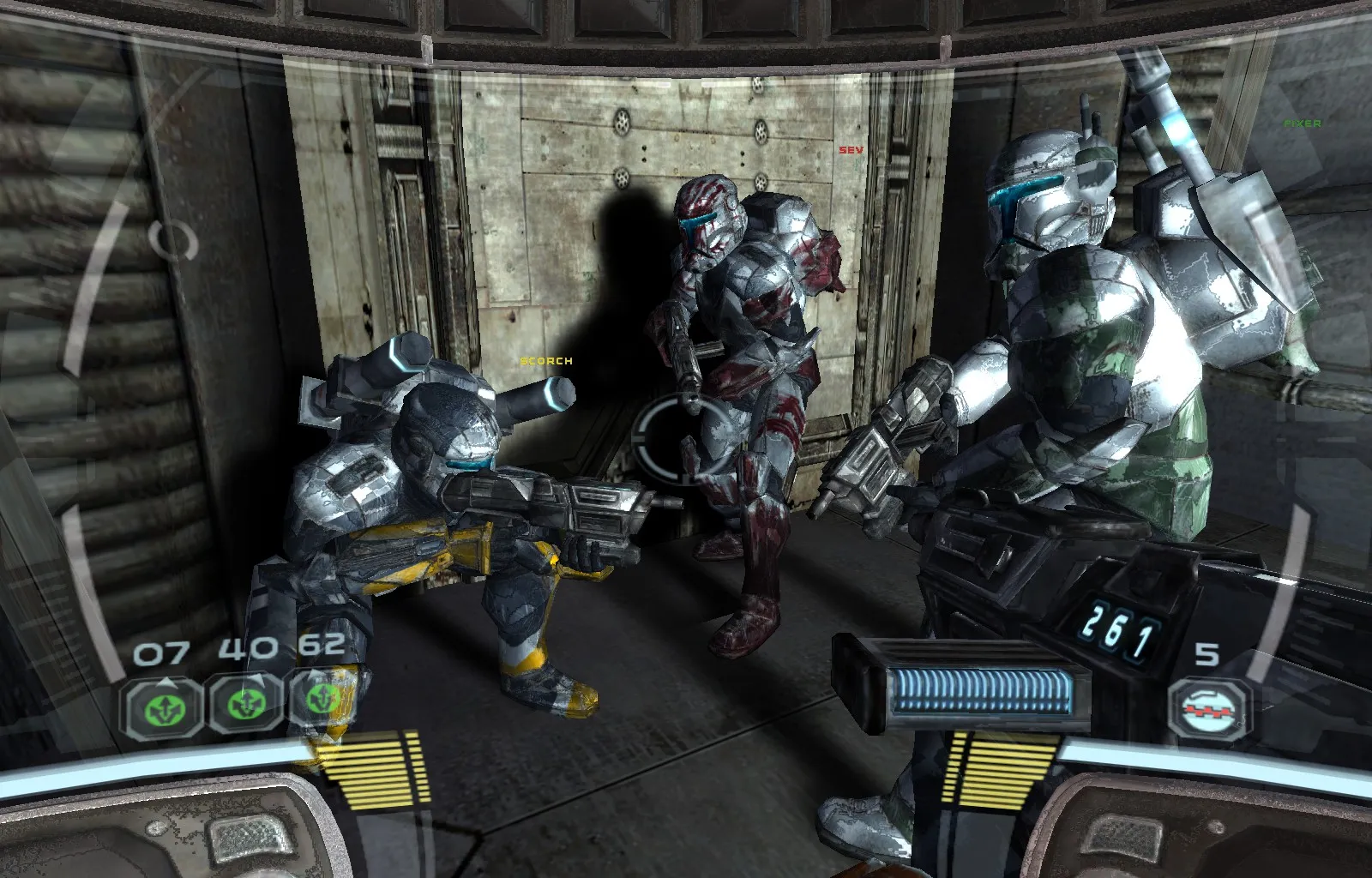 Captura Star Wars Republic Commando Enfrentamiento Cercano En Una Estructura Abandonada