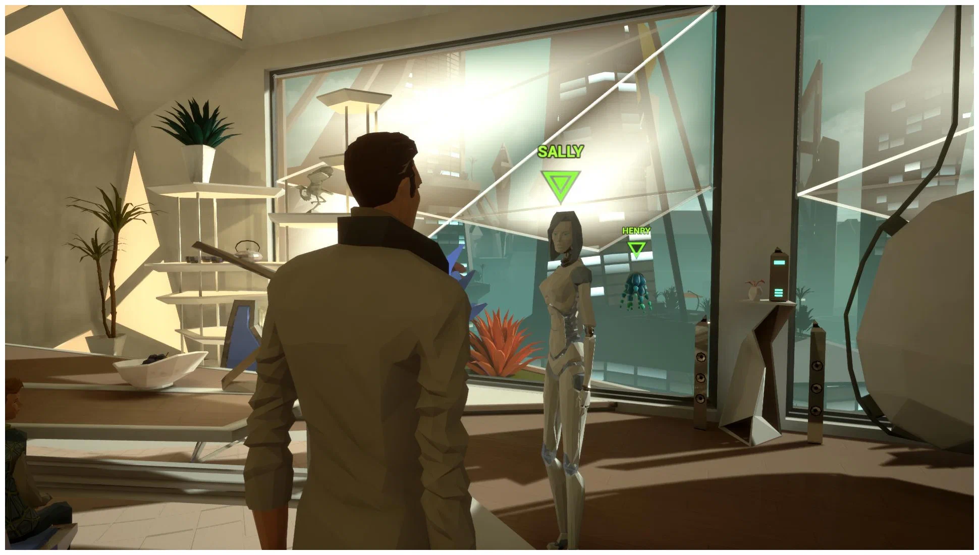 Captura State Of Mind – Escena En Sala Blanca Con Decoracion Moderna Y Personajes Hablando