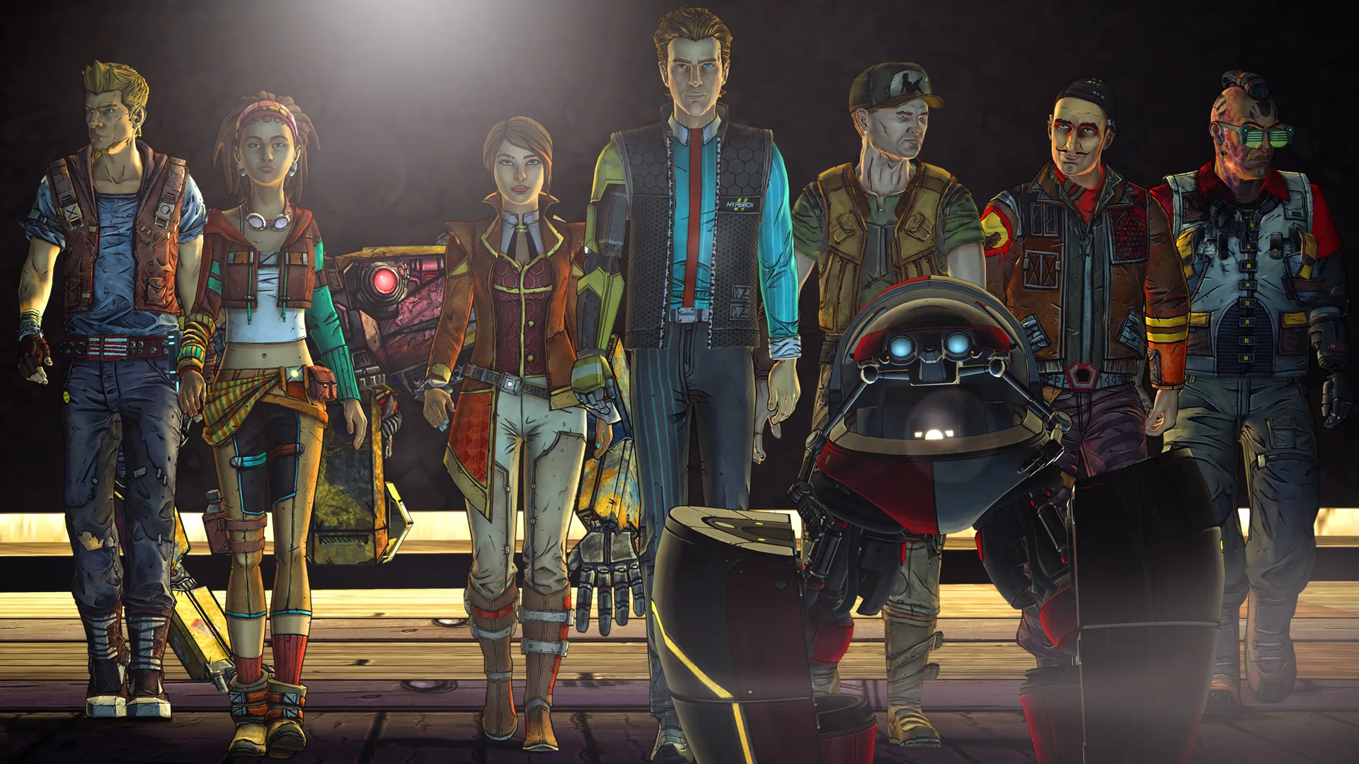 Captura Tales From The Borderlands Grupo Completo De Personajes Posando En Escenario