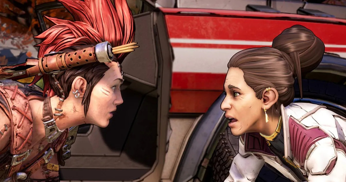 Captura Tales From The Borderlands – Dos Mujeres Se Enfrentan Cara A Cara En Una Escena Intensa Y Cercana
