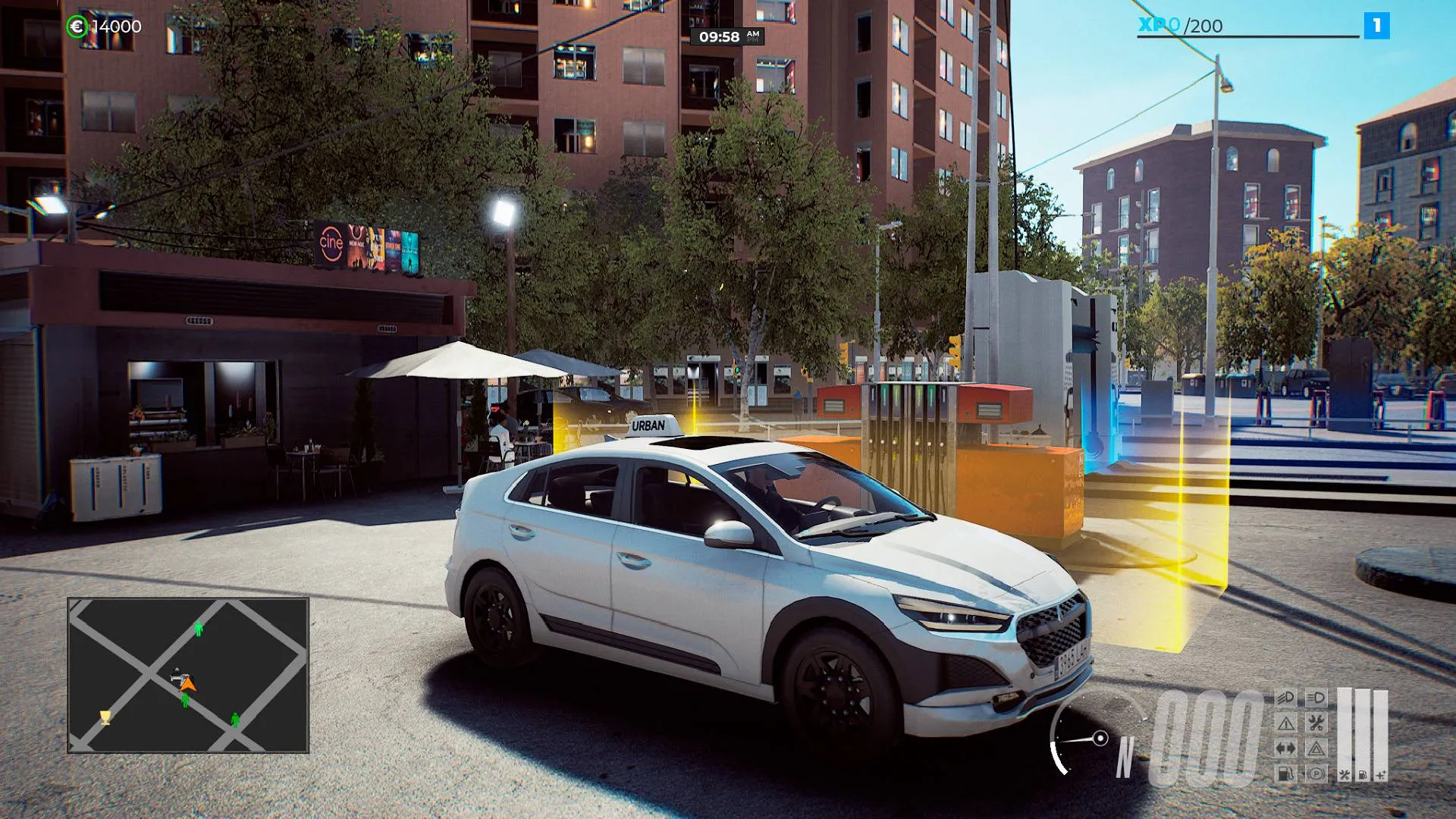Captura Taxi Life – El Taxi Se Detiene Frente A Una Zona De Carga Iluminada