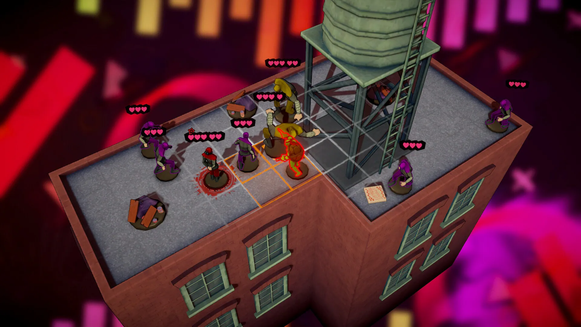 Captura Teenage Mutant Ninja Turtles Tactical Takedown – Las Tortugas Combaten Enemigos En La Azotea De Un Edificio