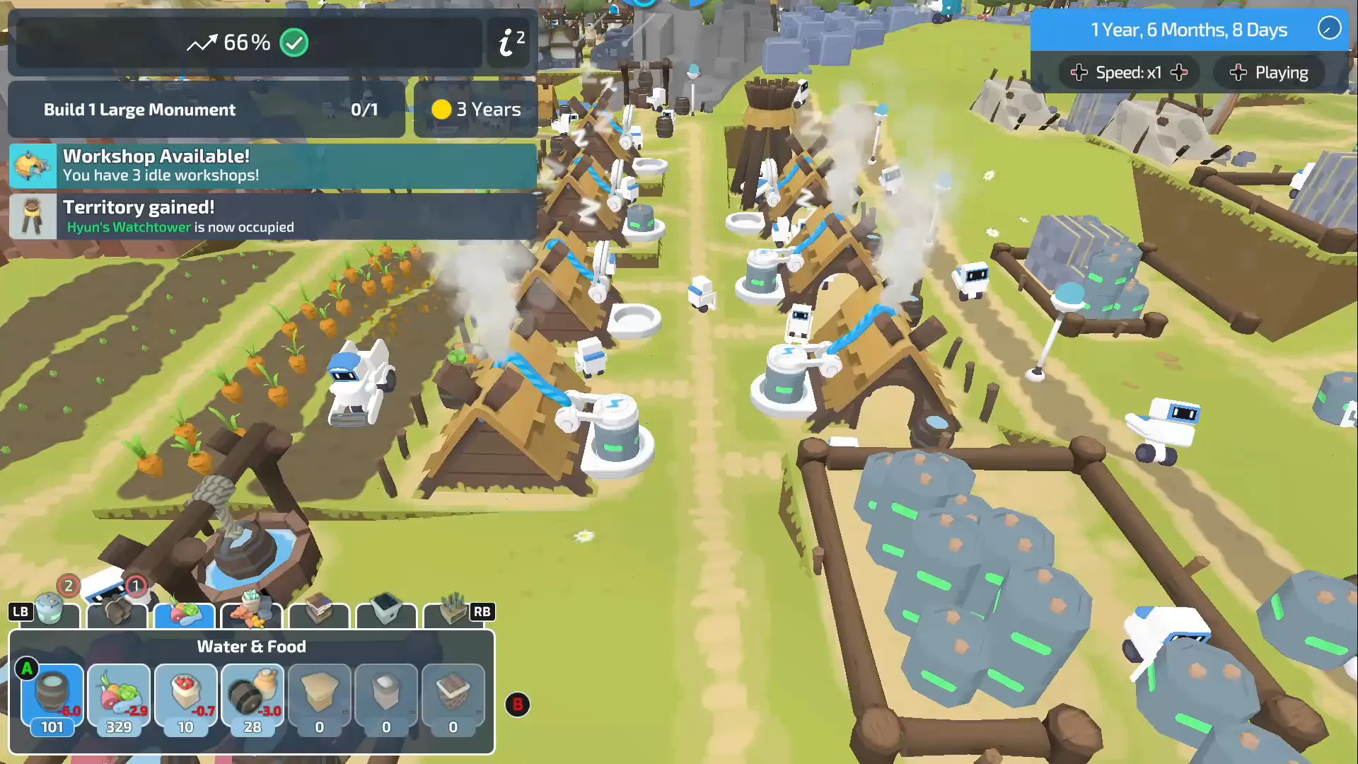 Captura The Colonists Ciudad Robotizada Con Cultivos Viviendas Y Caminos Llenos De Actividad
