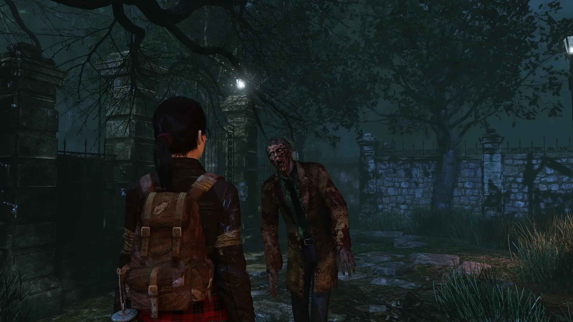 Captura Them And Us – Personaje Conversa Con Un Enemigo En El Bosque
