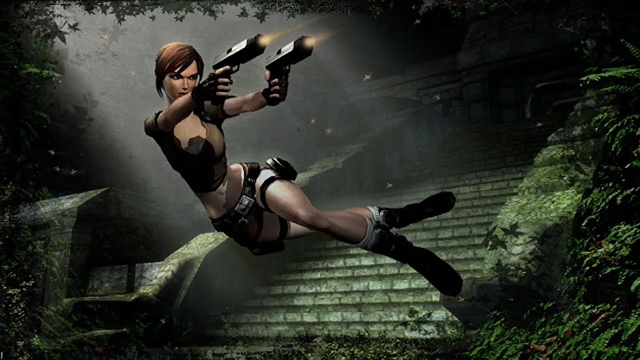 Captura Tomb Raider Anniversary – Lara Croft Salta En Una Escalinata En Medio De La Selva