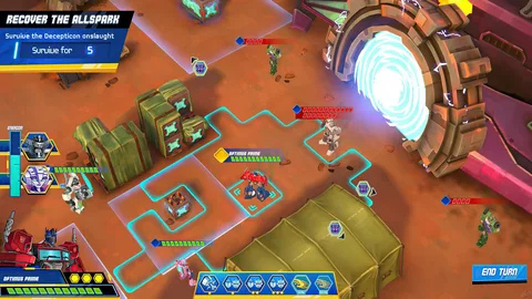 Captura Transformers Battlegrounds Mapa Tactico Con Rutas Marcadas Y Portal Activado