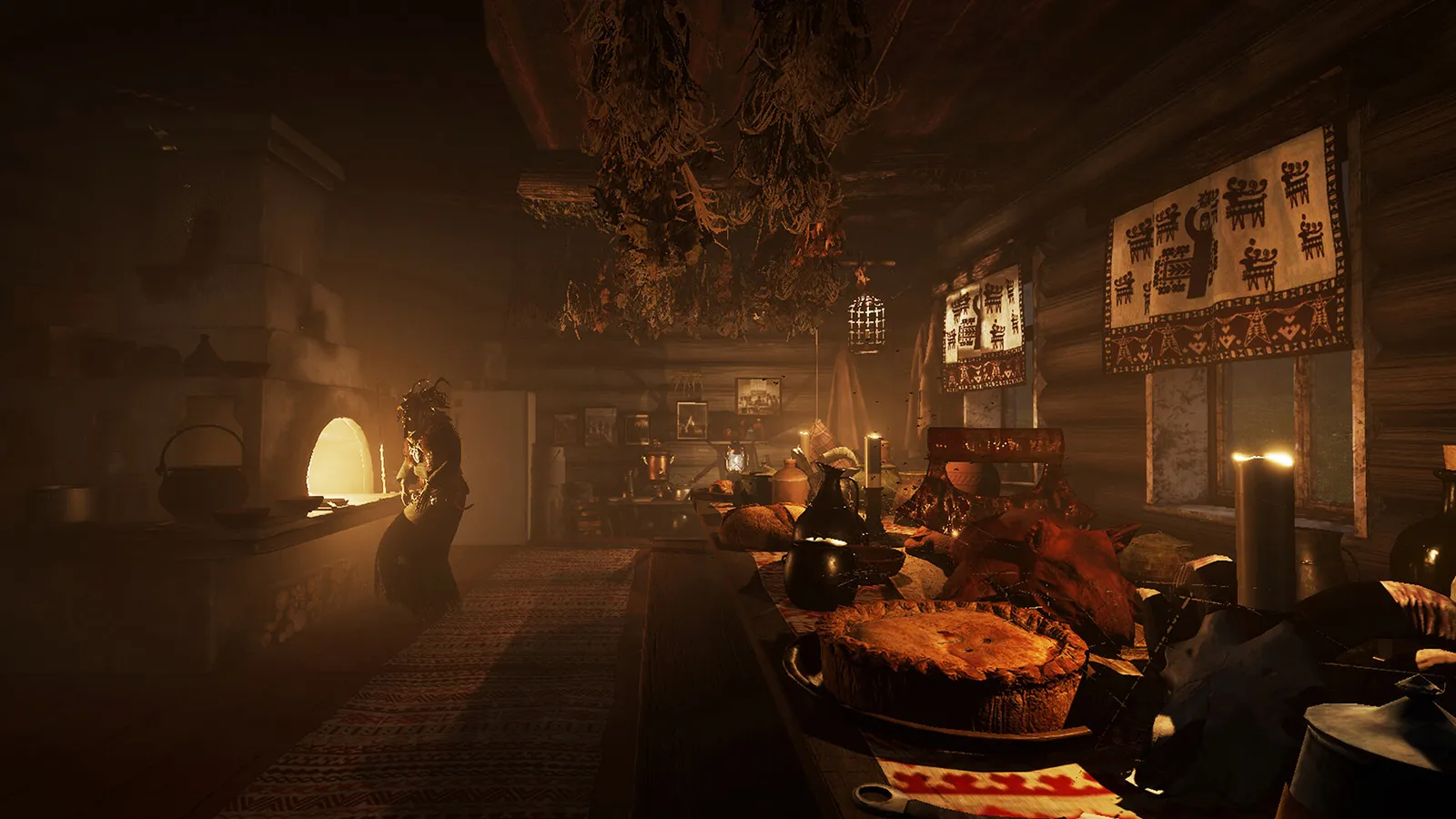 Captura Unforgotten Ordinance Comedor Medieval Con Personajes Y Luces Calidas