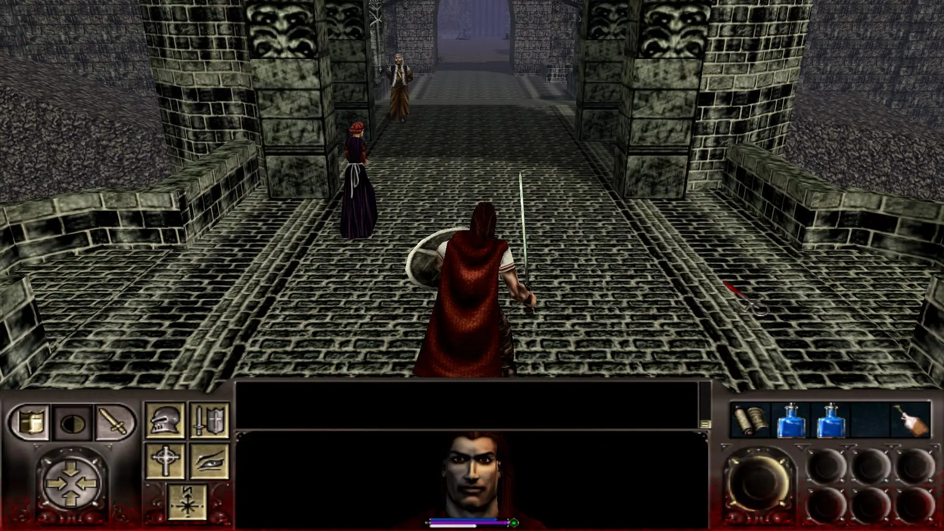 Captura Vampire The Masquerade – Redemption – Vampiro Avanza Por Una Ciudad Medieval De Noche